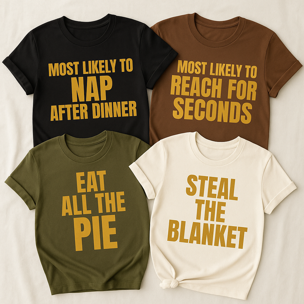 Most Likely To… Graphic Tee Collection | Funny Thanksgiving Family Shirts