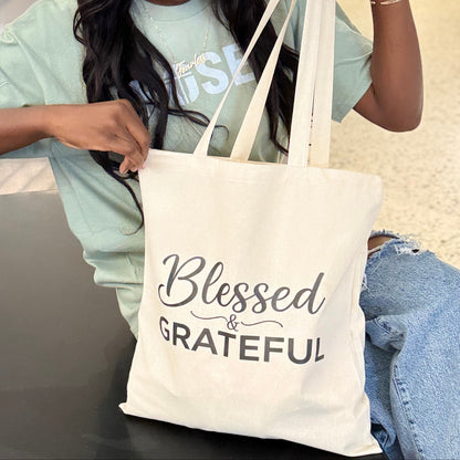Blessed & Grateful Tote Bag