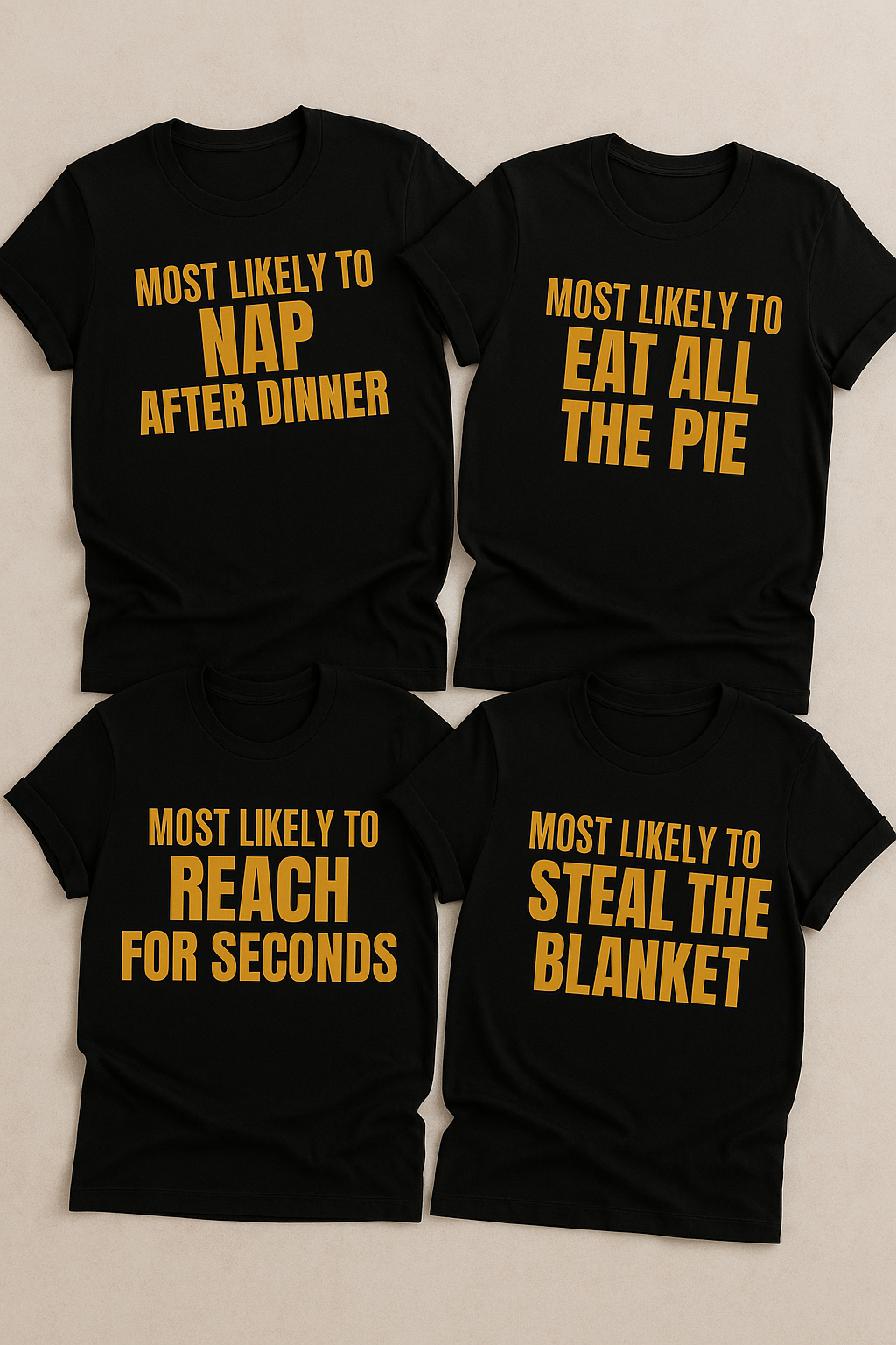 Most Likely To… Graphic Tee Collection | Funny Thanksgiving Family Shirts