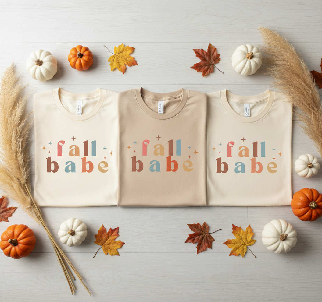Fall Babe Shirts - Folded Side by Side